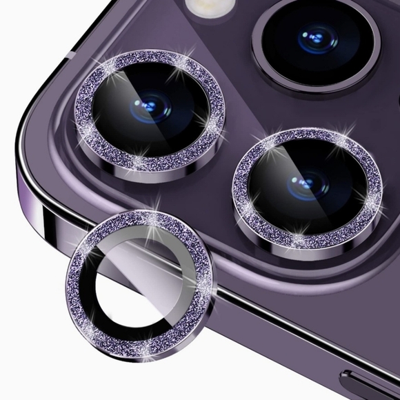 Camera lens tempered glass protector for iPhone 14 Pro iPhone 14 Pro Max Purple - Picture 1 of 9